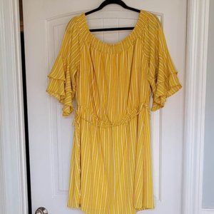 Sunshine Stripe Dress - Golden Yellow